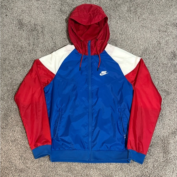 Nike Sportswear Windrunner Jacket Royal White Red Blue Size Small CK0163-477 - Picture 1 of 12